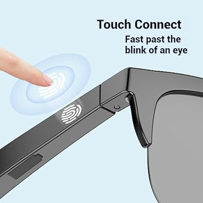 Bluetooth Smart Glasses with Built-In Speakers, Mic & UV protection