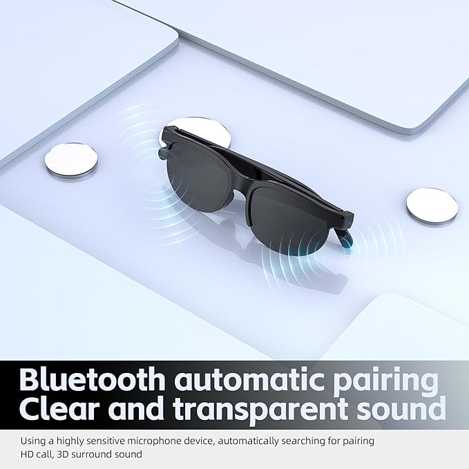 Bluetooth Smart Glasses with Built-In Speakers, Mic & UV protection