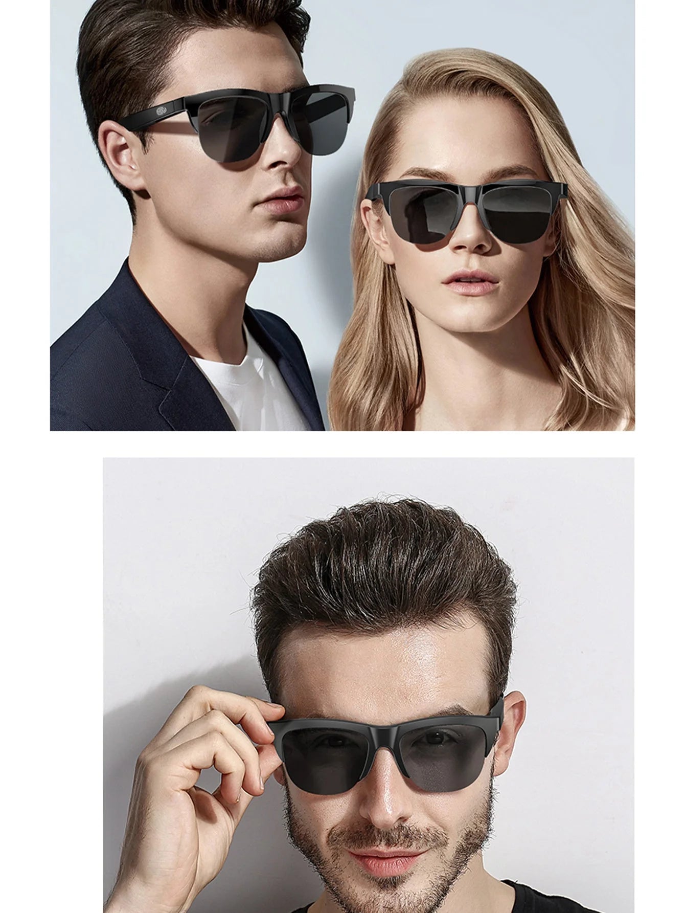 Bluetooth Smart Glasses with Built-In Speakers, Mic & UV protection
